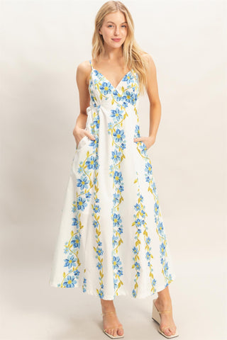 Floral V-neck Cami Dress
