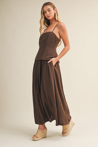 Back Smocked Twofer Cami Dress