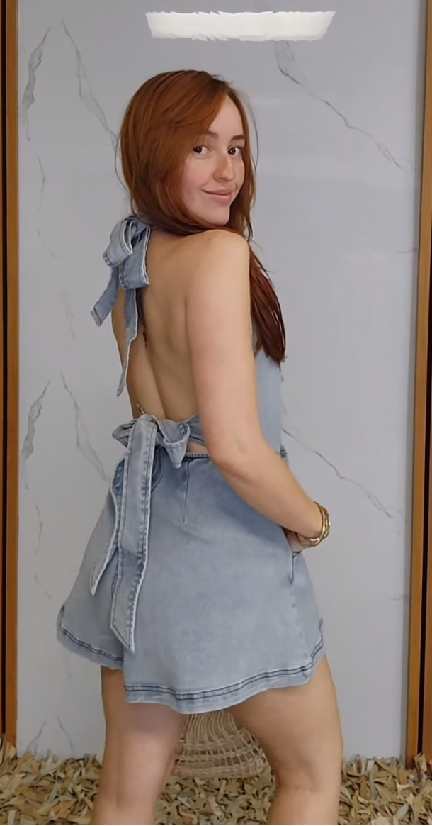 Denim Romper