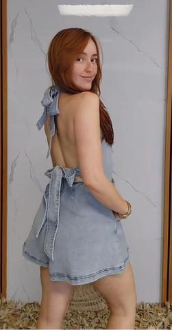 Denim Romper