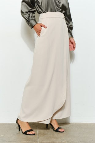 High Waist Wrap Detail Wide Pants