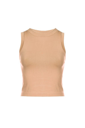 Cropped Seamless Muscle Tank