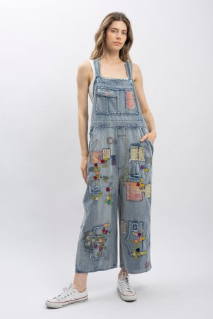 Vintage Washed Denim Overzied Bib Overalls