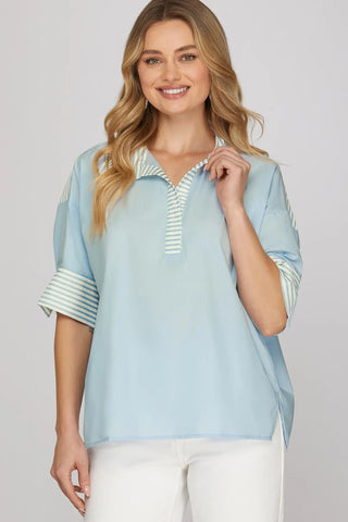 SHORT SLEEVE OVERSIZED TOP