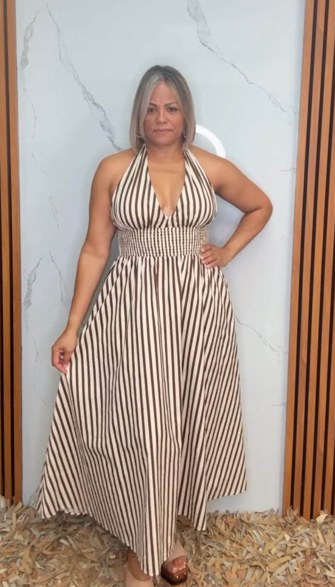 Stripe Midi Dress