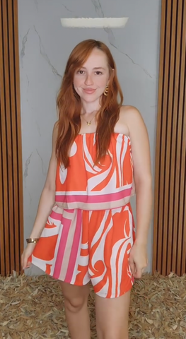 Sicilia Scarf Strapless Romper