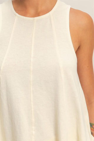 Sleeveless Round Neck Top & Shorts Set