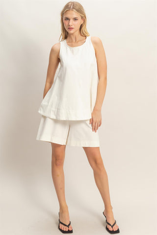 Sleeveless A-line Top & Short Set