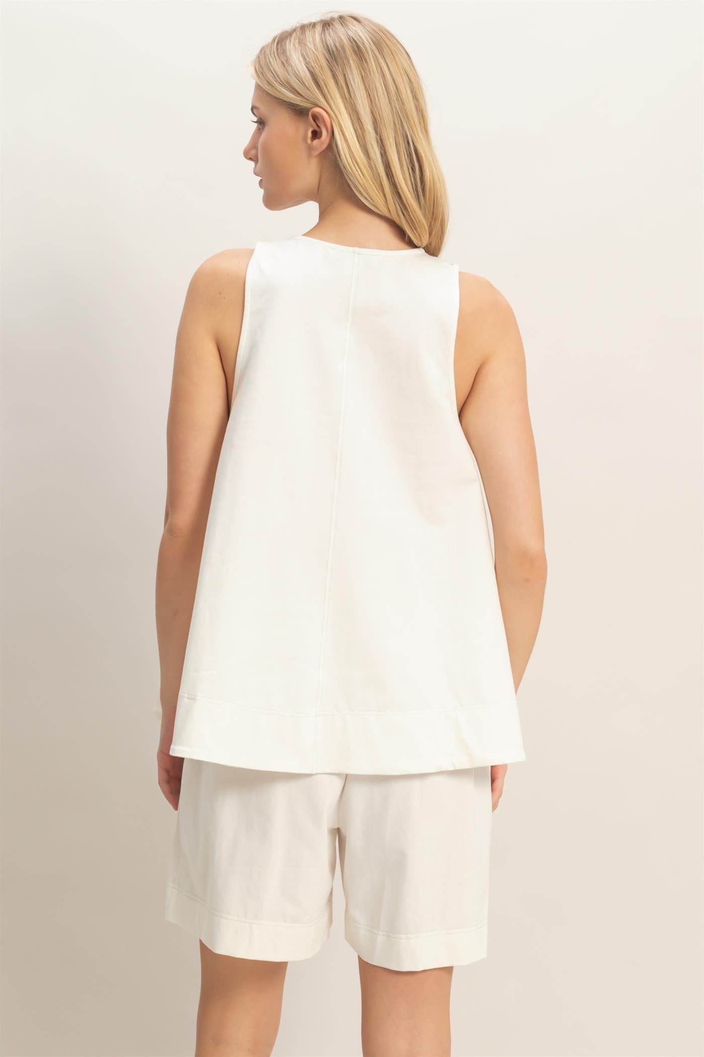 Sleeveless A-line Top & Short Set