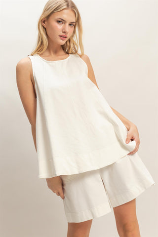 Sleeveless A-line Top & Short Set
