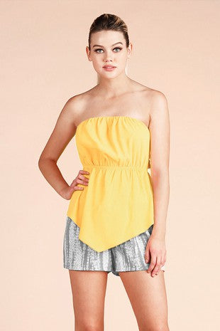 Strapless Handkerchief Top