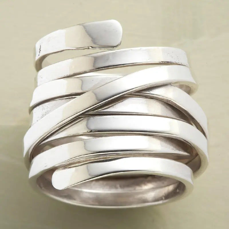 Wide Ring 925 Silver Plated