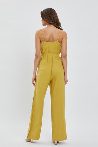 POCKETS DETAIL WIDE LEG JUMPSUIT