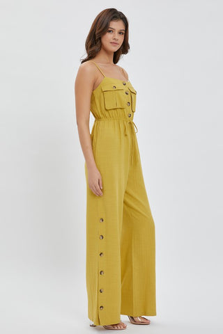 POCKETS DETAIL WIDE LEG JUMPSUIT