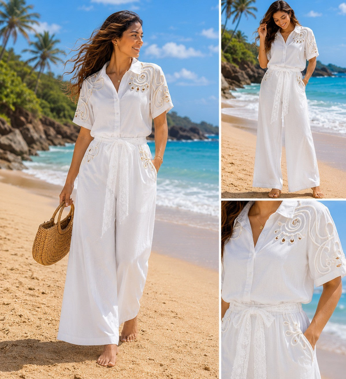 Pant Set With Crochet Details