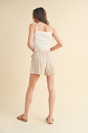 Woven Shorts With Oversized Pockets