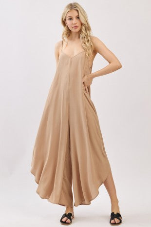 Woven Slouchy Cami Strap Jumpsuit