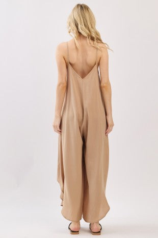Woven Slouchy Cami Strap Jumpsuit