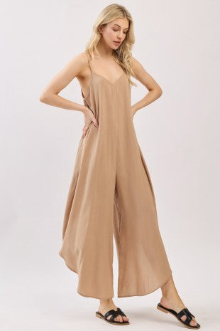 Woven Slouchy Cami Strap Jumpsuit