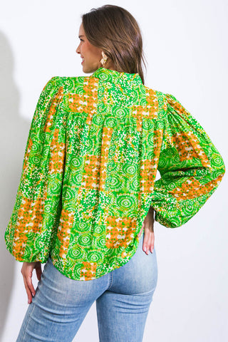 A Printed Woven Top