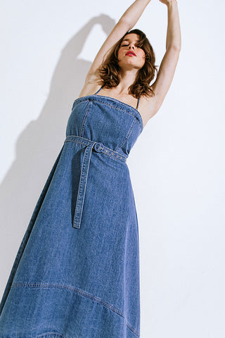 Denim hi lo Midi Dress