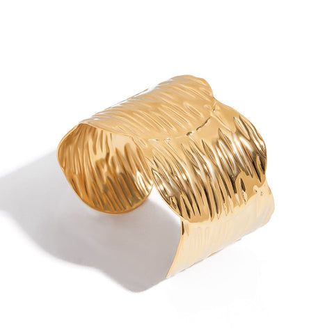 Textured Wide Cuff Bracelet