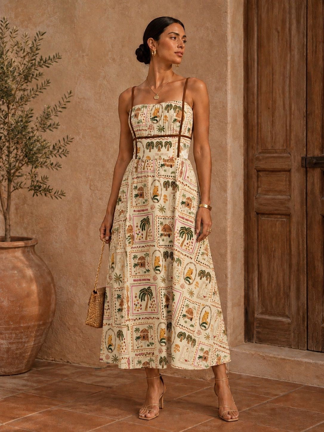 Printed Midi Sundress Printed Midi Sundress