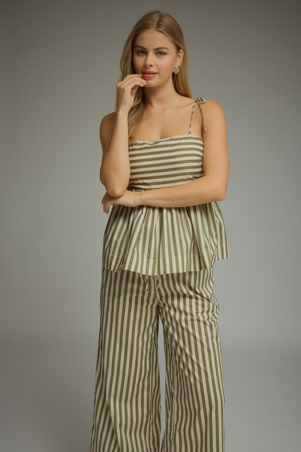 Striped sleeveless top