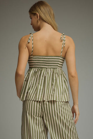 Striped sleeveless top