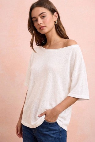 Solid Jersey Relaxed Fit Short Sleeves Pocket Top