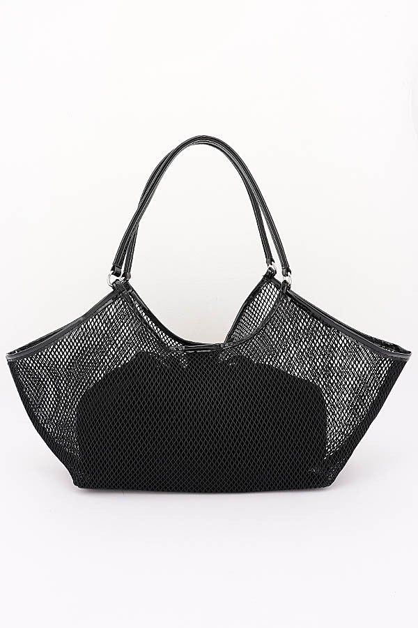 Mesh Tote Bag With Removable Liner