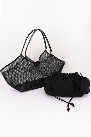 Mesh Tote Bag With Removable Liner