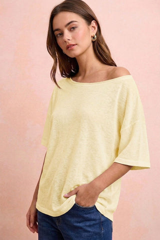 Solid Jersey Relaxed Fit Short Sleeves Pocket Top