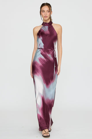 Tie Dye Halter Neck Maxi Dress