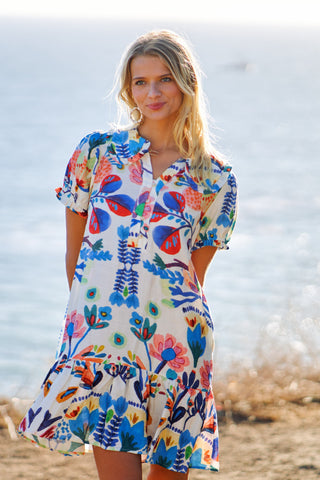 Collar Button Down Mini Dress
