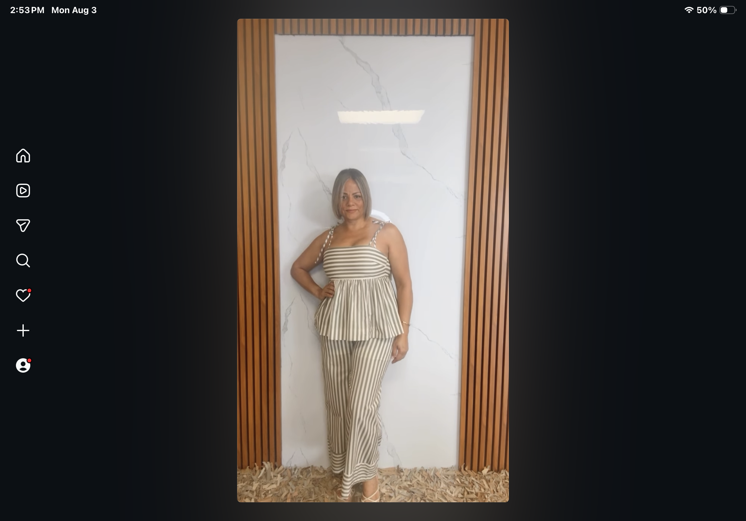 Striped sleeveless top