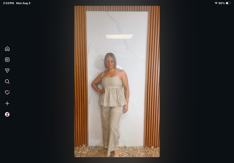 Striped sleeveless top