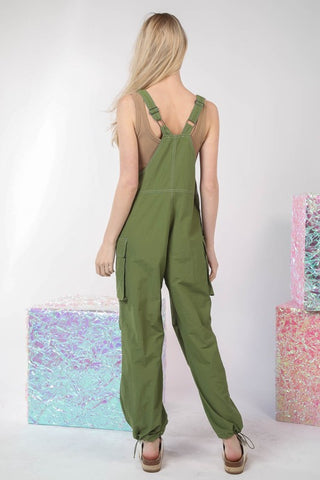 Casual Sleeveless Cargo Jumpsuit