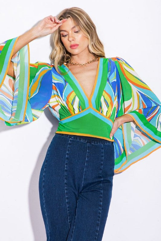 Printed Crop Top