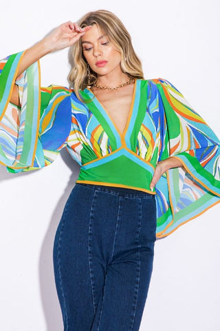 Printed Crop Top