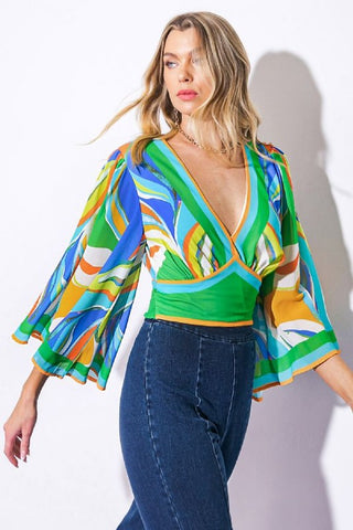 Printed Crop Top