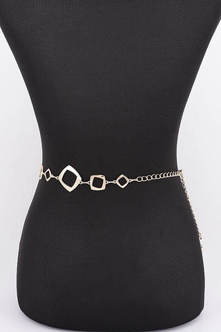Open Geometric Link Chain Belt