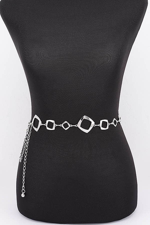 Open Geometric Link Chain Belt