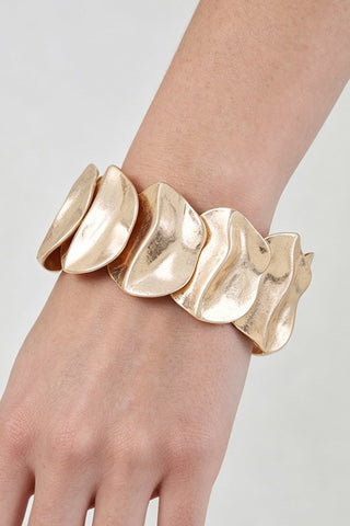 Hammered Scale Cuff Bracelet