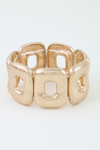Hammered Fashion Frame Cuff Bracelet