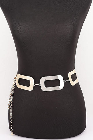 Open Rectangle Link Waist Chain