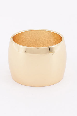 Wide Polished Dome Cuff Bracelet