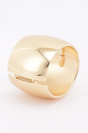 Wide Polished Dome Cuff Bracelet