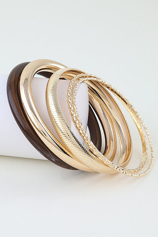 Multi Polished Bangle Bracelet