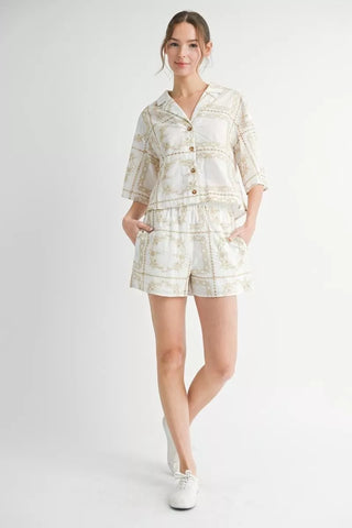 Embroidery loungewear sets